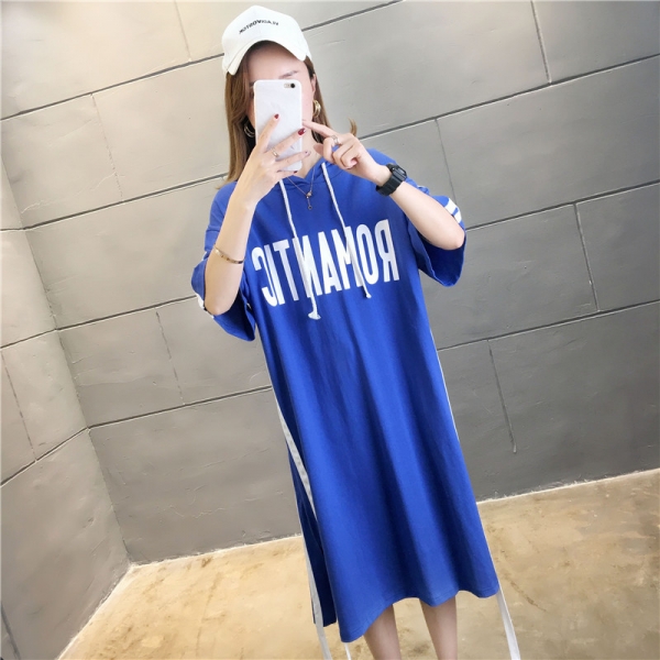 夏秋新商品 732537大きいサイズ 韓国 レディース ファッション    Tシャツ ワンピース　 LL-4L