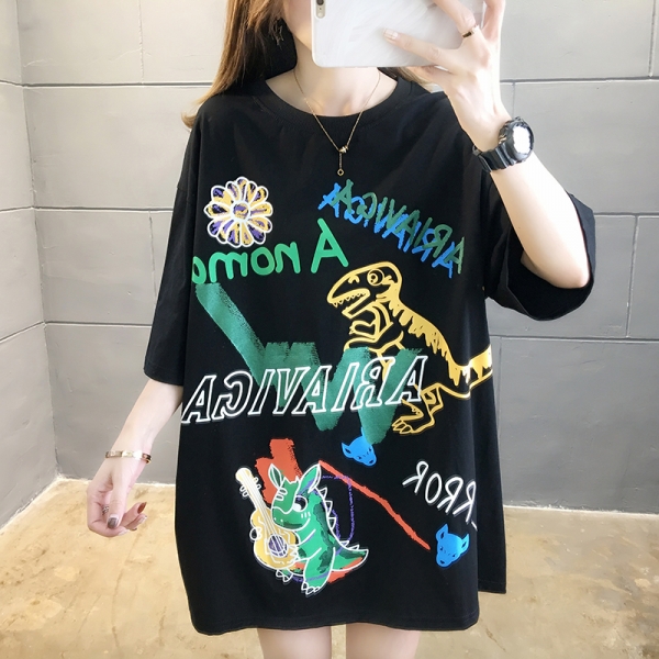 夏秋新商品 732543大きいサイズ 韓国 レディース ファッション    Tシャツ 　 LL-4L