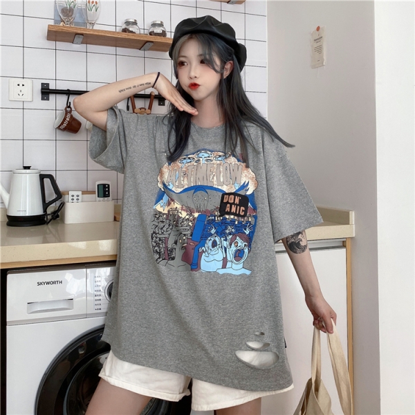 夏秋新商品 732567大きいサイズ 韓国 レディース ファッション    Tシャツ 　 LL-4L