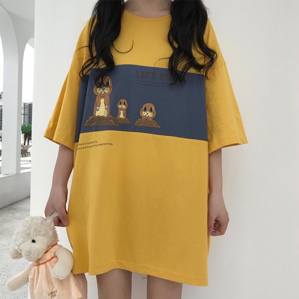 夏秋新商品 732571大きいサイズ 韓国 レディース ファッション    Tシャツ 　 LL-4L