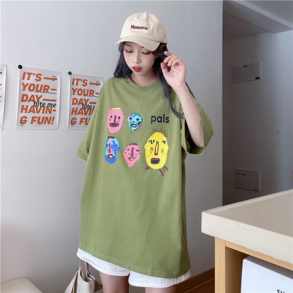 夏秋新商品 732573大きいサイズ 韓国 レディース ファッション    Tシャツ 　 LL-4L