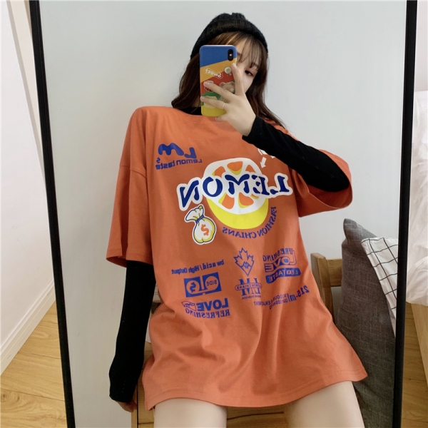 夏秋新商品 732579大きいサイズ 韓国 レディース ファッション    Tシャツ 　 LL-4L