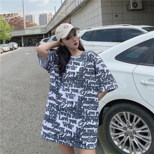 夏秋新商品 732580大きいサイズ 韓国 レディース ファッション    Tシャツ 　 LL-4L